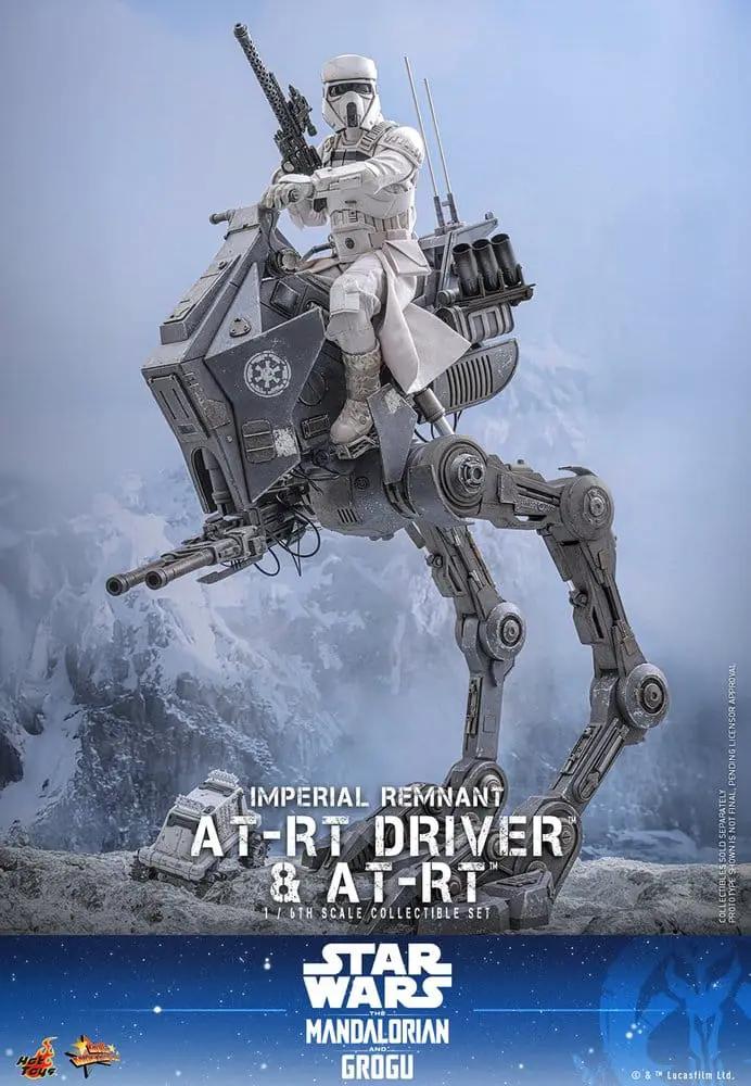 Imperial Remnant AT-RT Driver & AT-RT 1/6-scale collectible set; white-armored pilot on walker by HOT TOYS