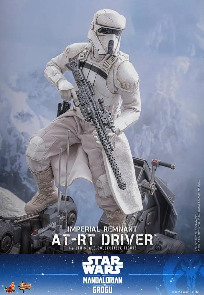 Hot Toys Star Wars Mandalorian Imperial Remnant AT-RT Driver 1/6 scale figure in white armor with rifle