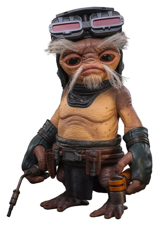 Figura Grogu Anzellan Droidsmith, HOT TOYS, 27 cm, con gafas de protección.