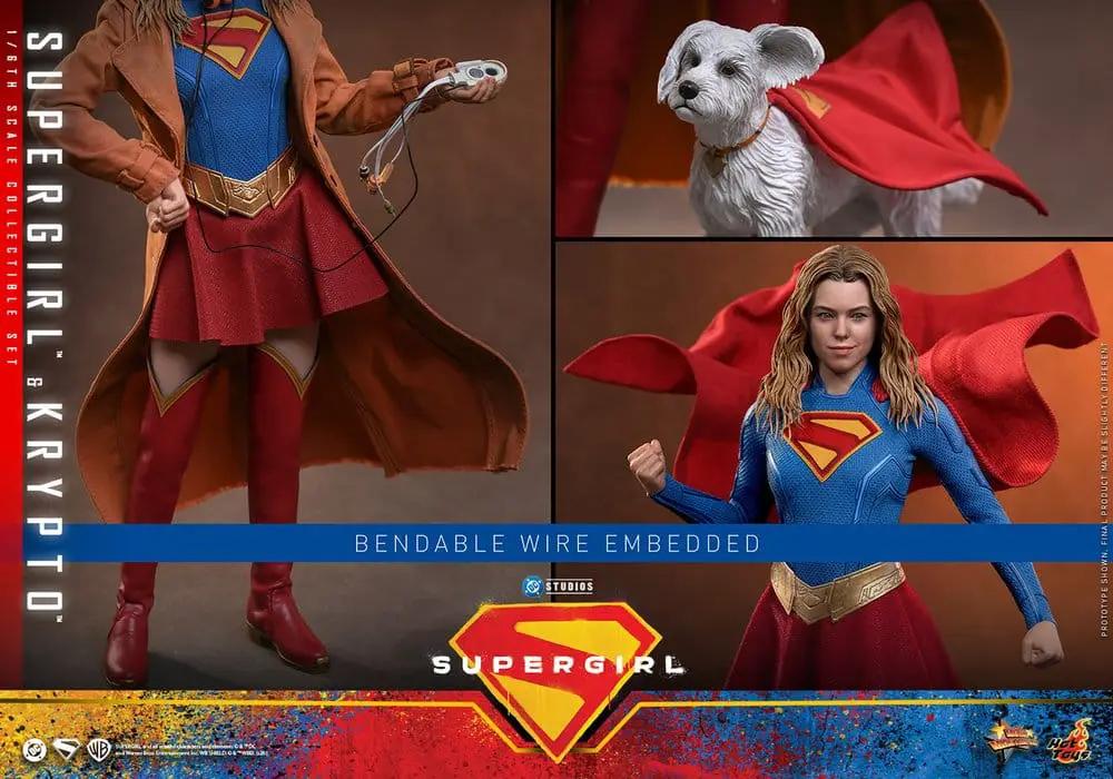 Supergirl & Krypto 28 cm action figure set, 2 figures, bendable wire embedded, Kimera y Foley Shop