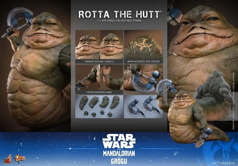 HOT TOYS Star Wars Rotta The Hutt 1/6 scale action figure, 32 cm, with movie-accurate skin texture