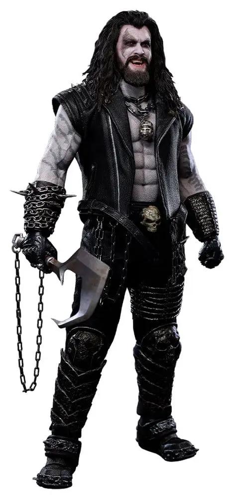 DC Comics Movie Masterpiece Lobo 1/6-scale action figure in black leather with chained axe and spiked gauntlets
