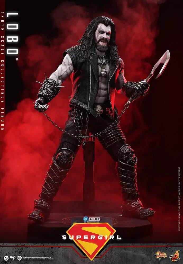 Lobo 1/6 scale action figure by HOT TOYS, DC Comics Movie Masterpiece, 33 cm, red and black outfit with chains and blade