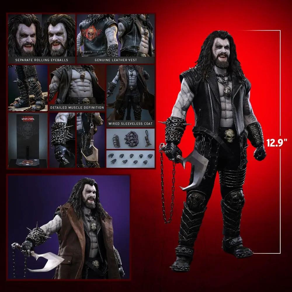 Lobo 1/6 scale action figure by HOT TOYS, DC Comics Movie Masterpiece, 33 cm tall with leather vest, chains and axe