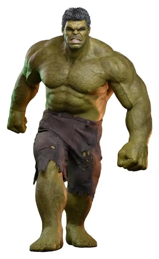 Figura de acción Hulk 1/6 de Marvel, HOT TOYS, 51 cm, musculoso y verde con shorts marrones rasgados