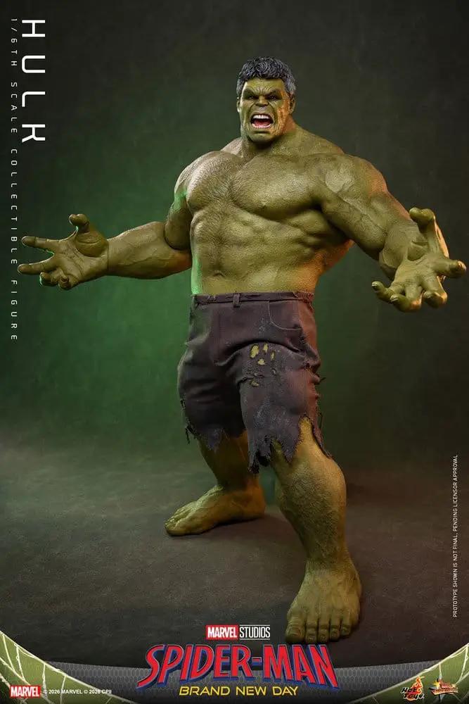 Figura Hulk 1/6 escala 51 cm, HOT TOYS, figura de acción verde con pantalones rasgados