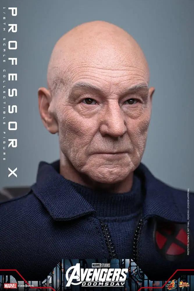 Figura de acción 1/6 Professor X de X-Men, Hot Toys, 25 cm, traje azul oscuro