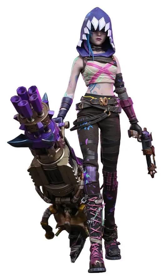 Figura de acción Arcane Jinx 1/6 Fractured, 28 cm, morada y negra, con arma; Kimera y Foley Shop
