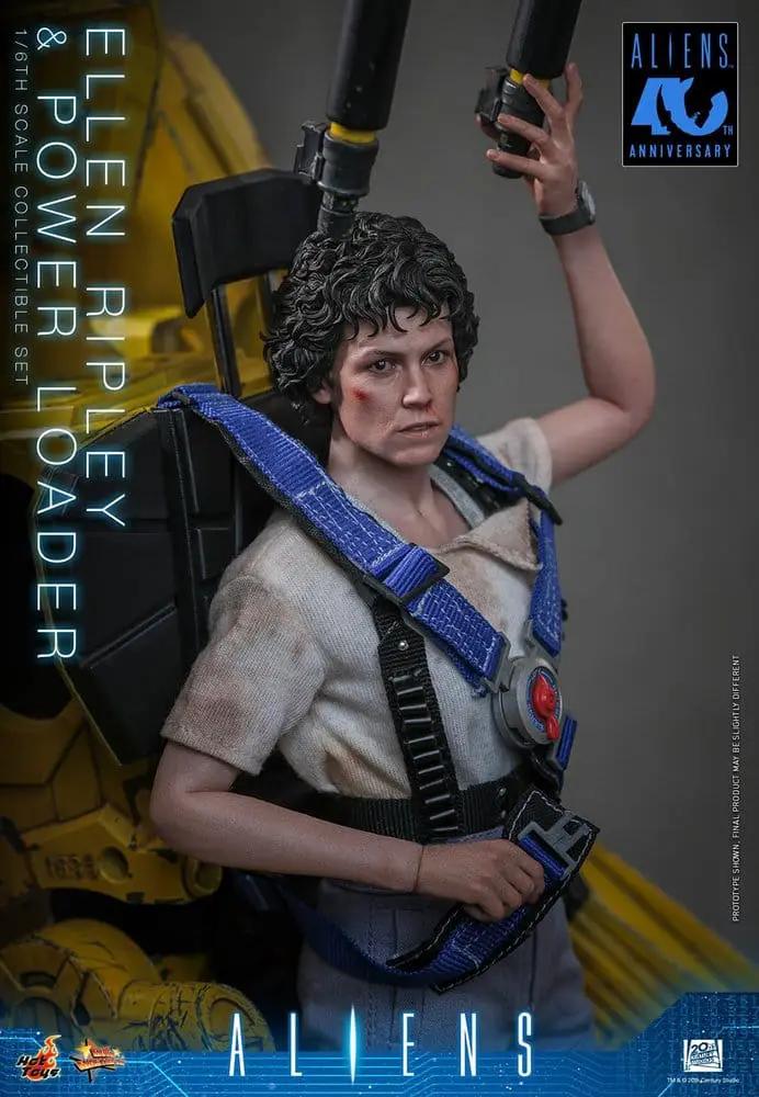 Figura de acción HOT TOYS 1/6 Ellen Ripley y Power Loader, 52 cm, colección Alien (2 piezas)