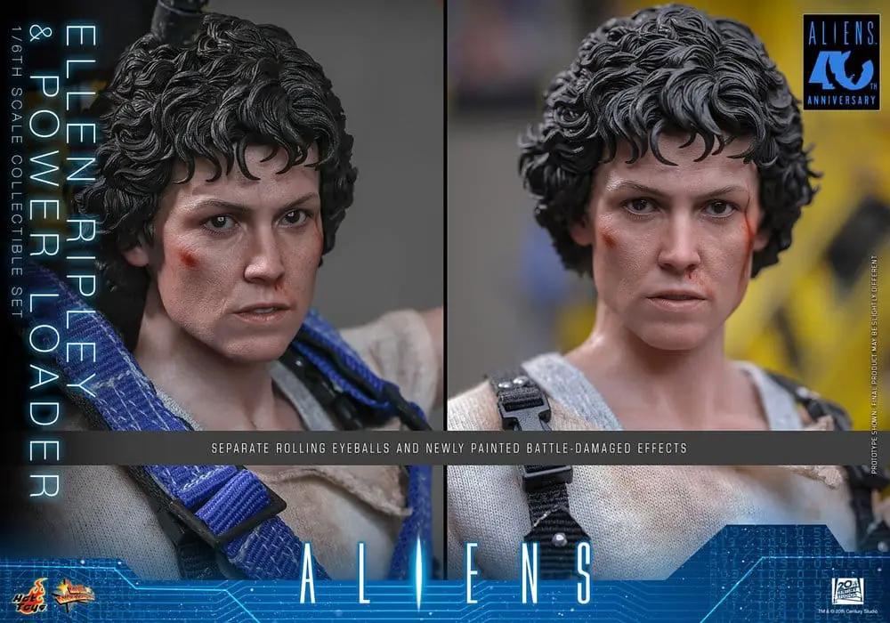 Figuras de acción 1/6 Ellen Ripley y Power Loader de HOT TOYS, Aliens, 52 cm, conjunto de 2 figuras