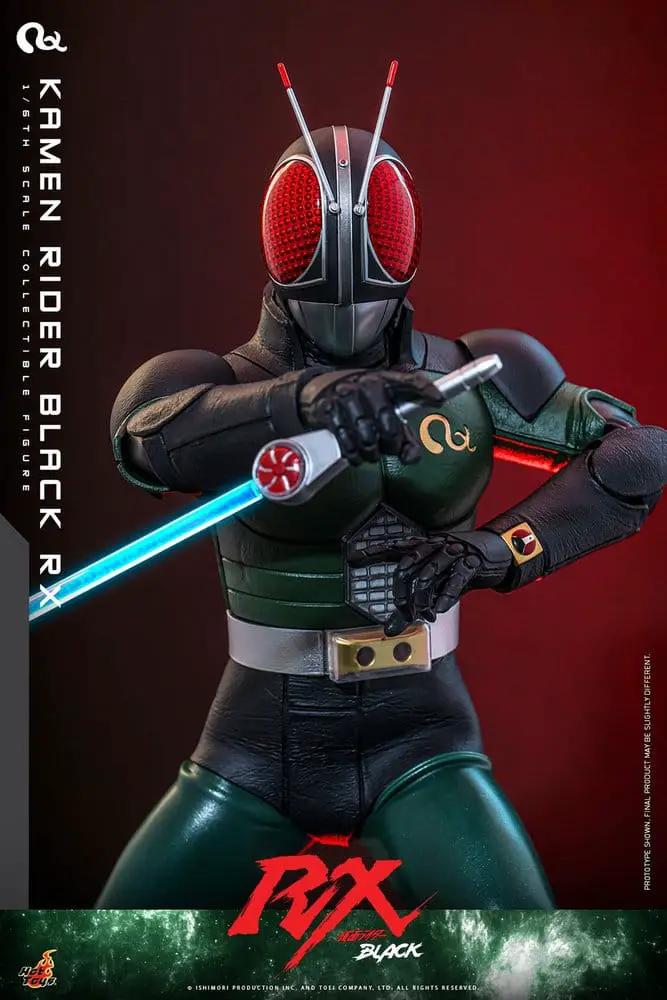 Figura HOT TOYS Kamen Rider Black RX 1/6 con traje verde y negro y espada azul