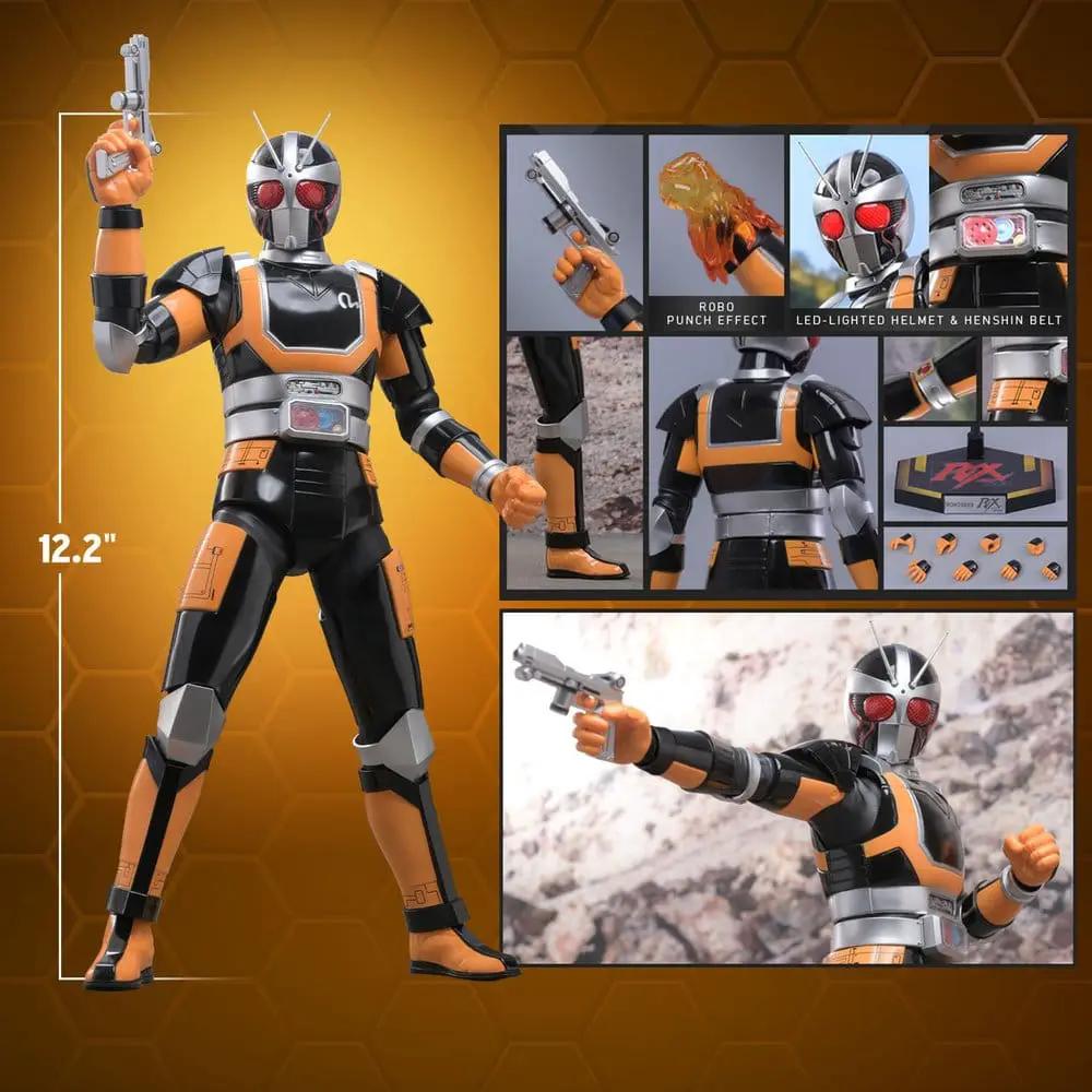 Figura de acción Kamen Rider Black RX RoboRider 1/6 de HOT TOYS, 31 cm, naranja, negro y plata