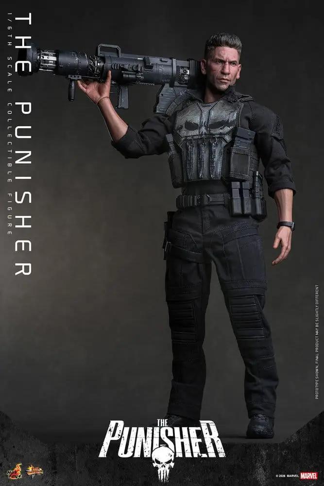Figura de acción 1/6 The Punisher de HOT TOYS, figura de 31 cm con chaleco táctico y rifle