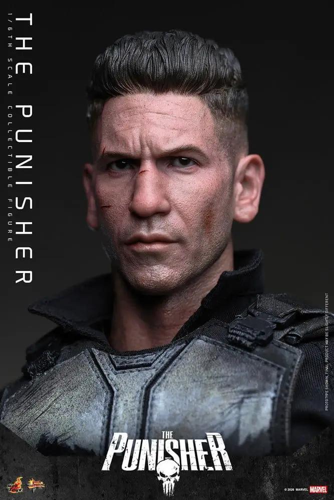 Figura de acción 1/6 The Punisher, 31 cm, HOT TOYS, con armadura táctica negra.