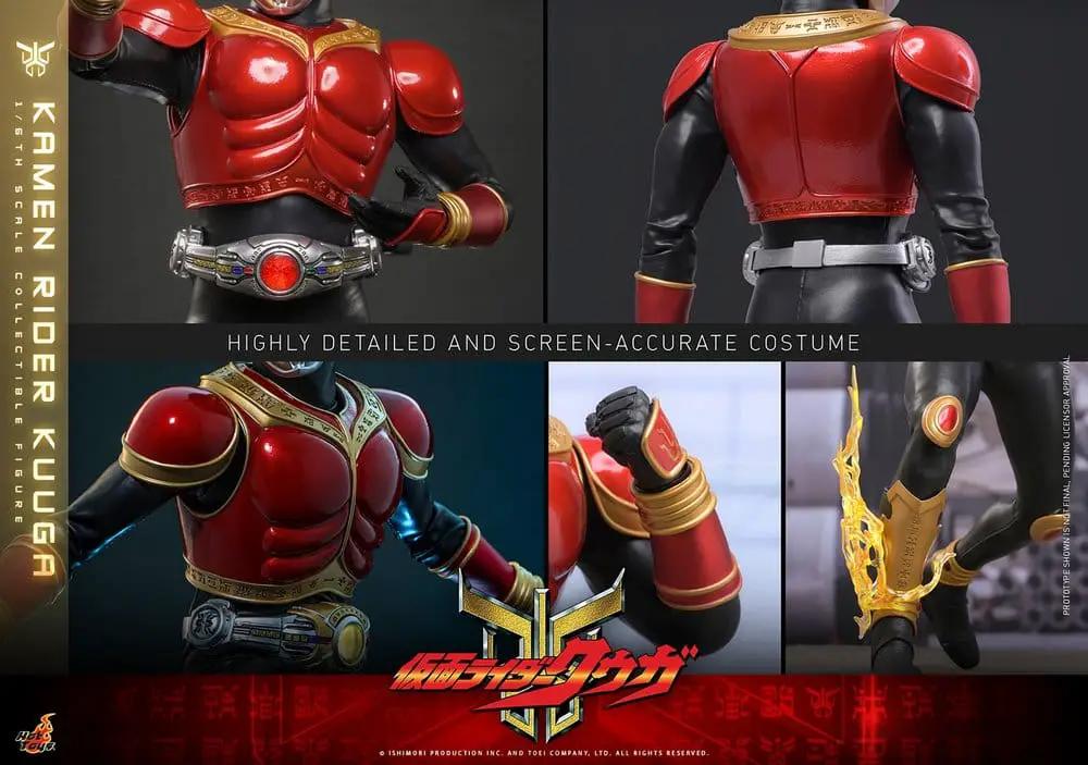 Figura Kamen Rider Kuuga 1/6 de HOT TOYS, figura de acción de 31 cm en armadura roja y negra con cinturón dorado