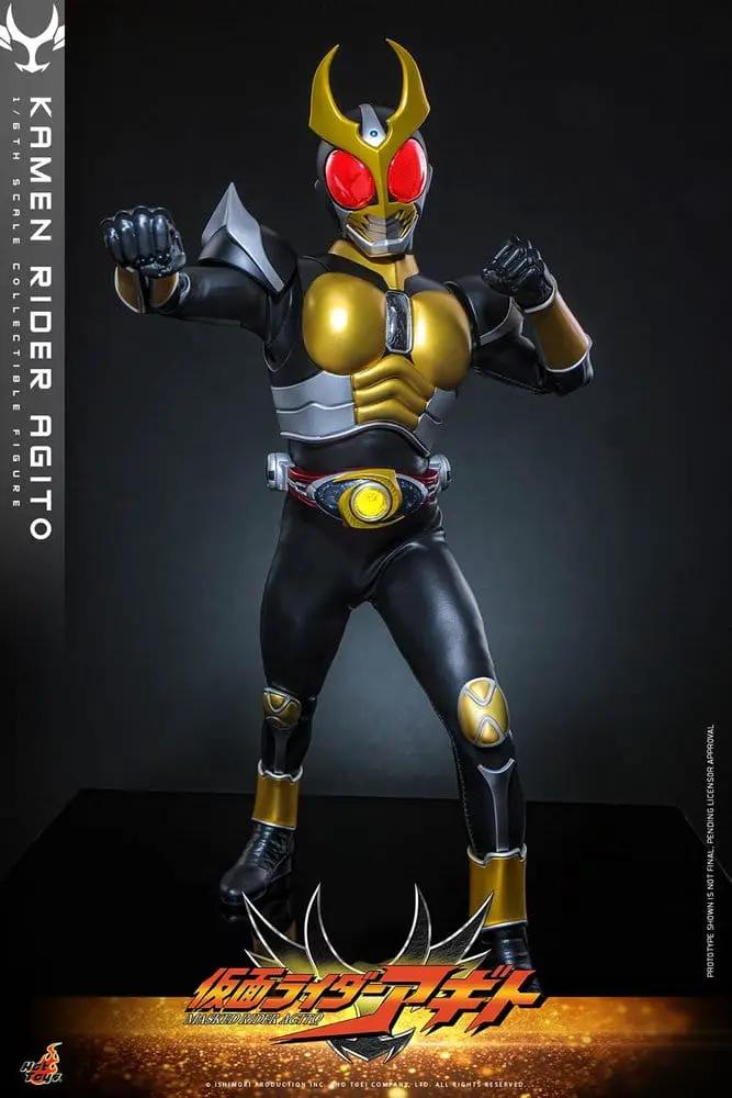 Figura de acción Kamen Rider Agito 1/6 en negro y dorado con ojos rojos