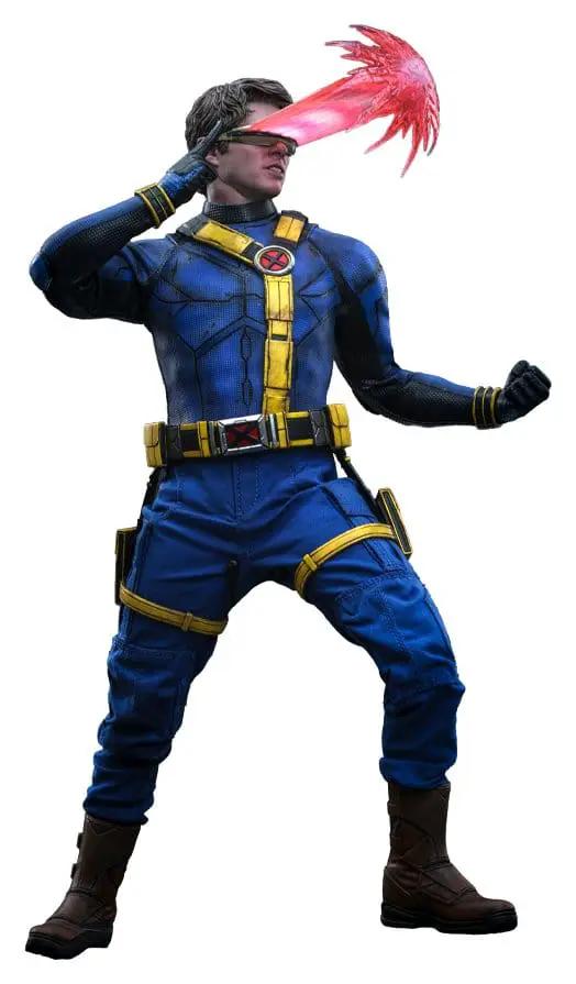 Figura de acción Cyclops 1/6, 30 cm, traje azul con arnés amarillo, HOT TOYS