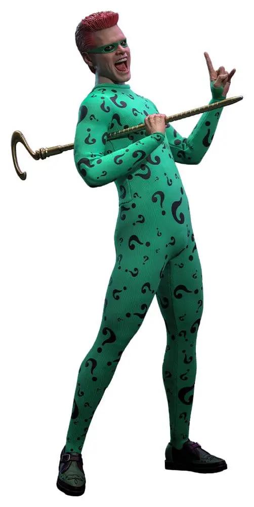 Hot Toys 1/6 Batman Forever Riddler action figure, 31 cm, green suit with question-mark pattern and cane