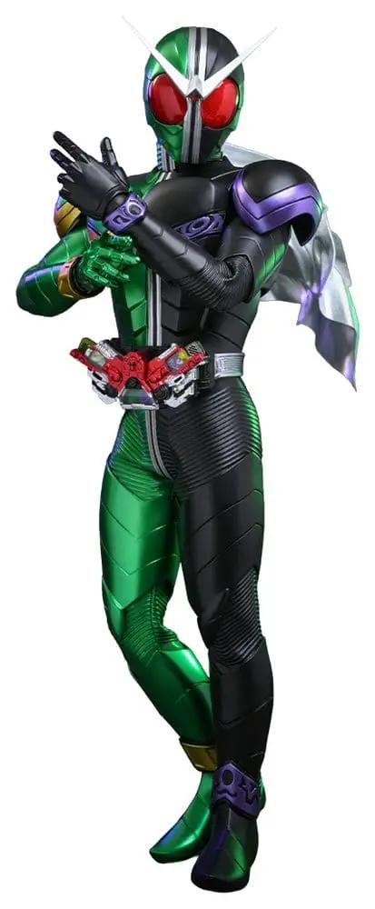 HOT TOYS Kamen Rider W 1/6 scale action figure, green and black suit with red eyes and belt