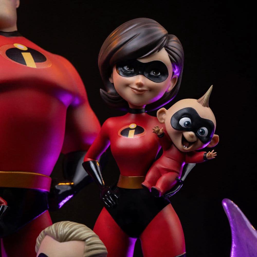 Los Increíbles diorama 1/10 Art Scale The Incredibles 25 cm red-suited action figures set of three Iron Studios