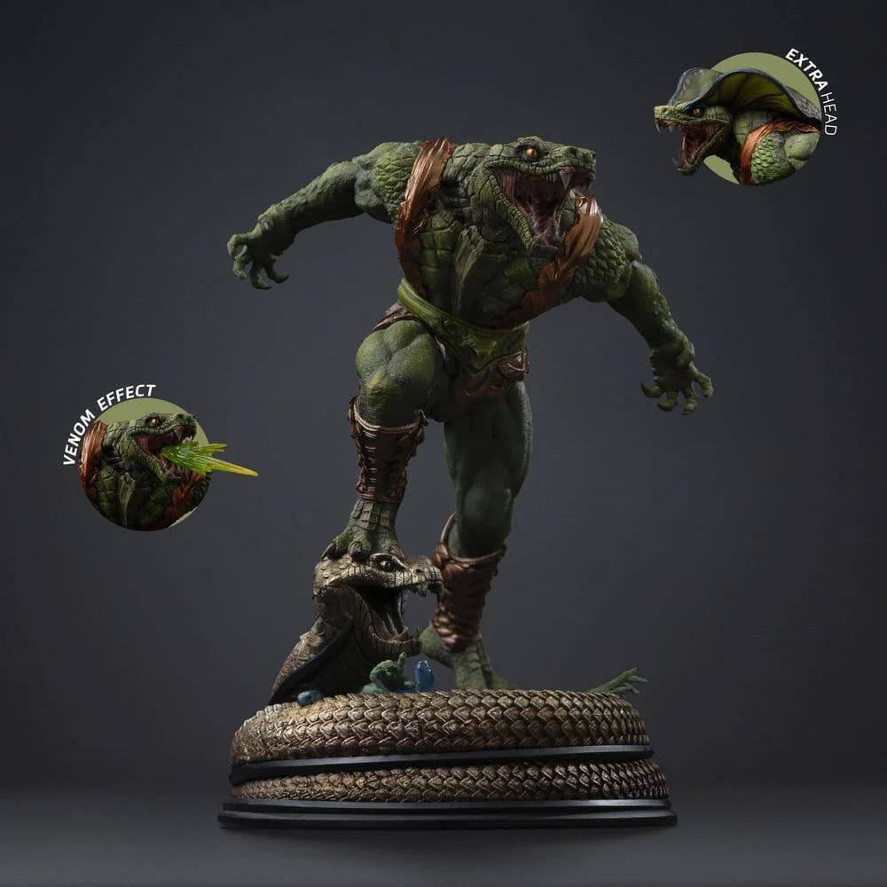 Iron Studios Masters of the Universe Kobra Khan 1/10 statue, 20 cm, green reptilian figure with venom effect and extra head