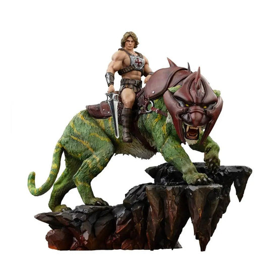 Masters of the Universe He-Man and Battle Cat statue by Iron Studios, 1/10 scale, 33 cm