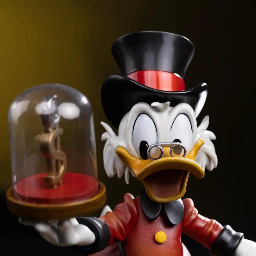 Iron Studios Duck Tales Uncle Scrooge McDuck 1/10 statue, 17 cm, red coat, top hat, holding display dome