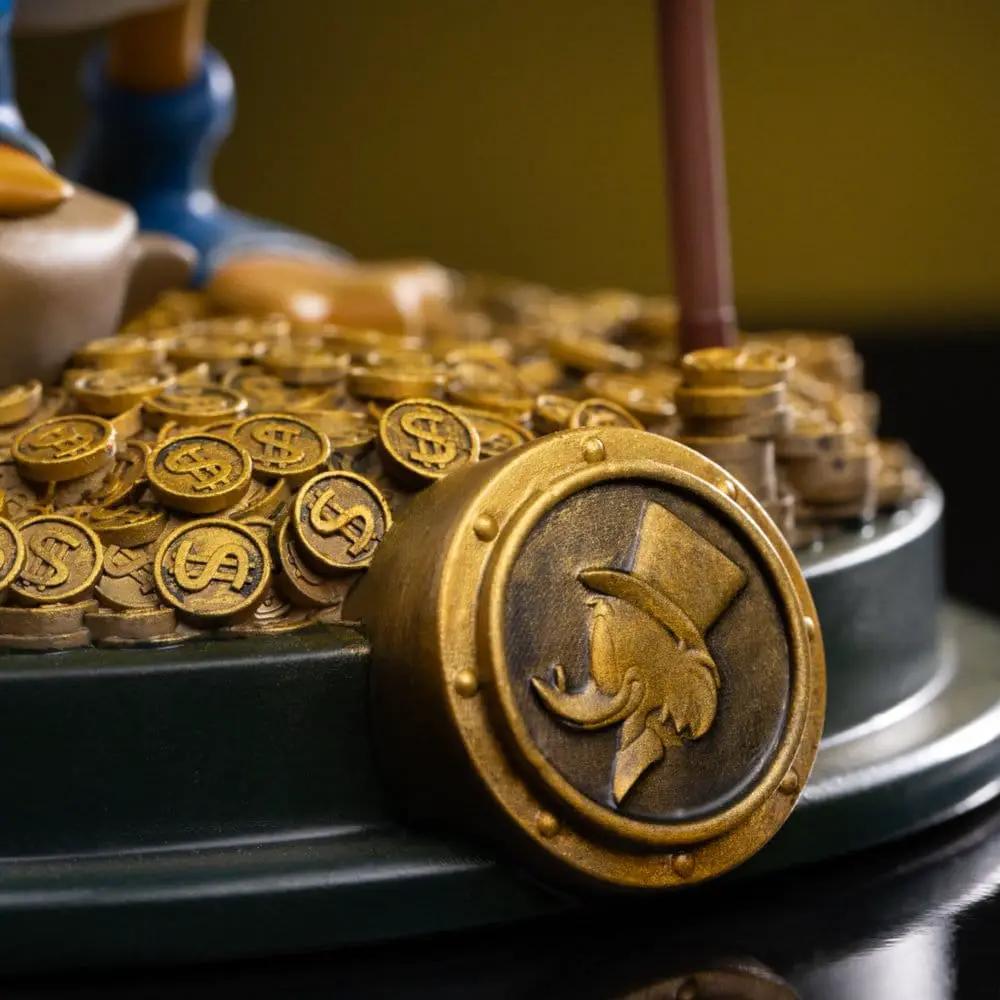 Uncle Scrooge McDuck statue by Iron Studios on a gold coin heap base, 1/10 scale.