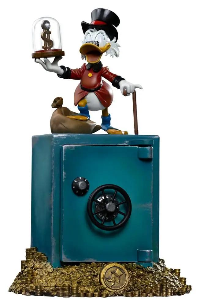 Uncle Scrooge McDuck statue by Iron Studios, 1/10 art scale, 30 cm, on teal safe with coins
