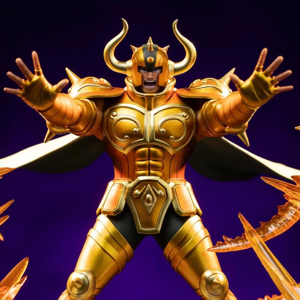 Saint Seiya Taurus Aldebaran 1/10 Art Scale statue in gold armor by Iron Studios