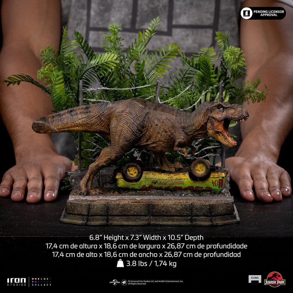 Jurassic Park Estatua Icons T-Rex Breakout Set A 17 cm