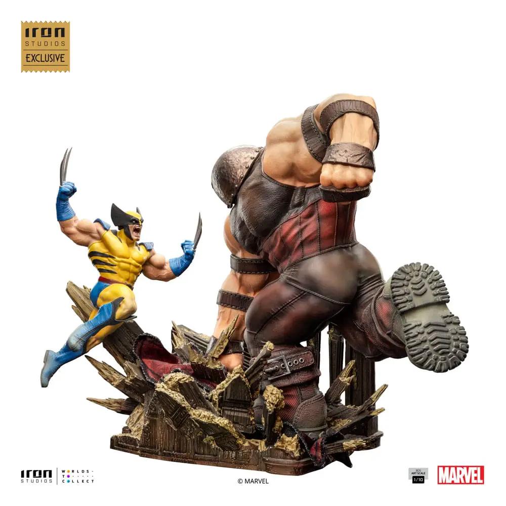 Estatua Marvel 1/10 BDS Art Scale Wolverine y Juggernaut, IRON STUDIOS EU Exclusive, 30 cm, Wolverine amarillo/azul
