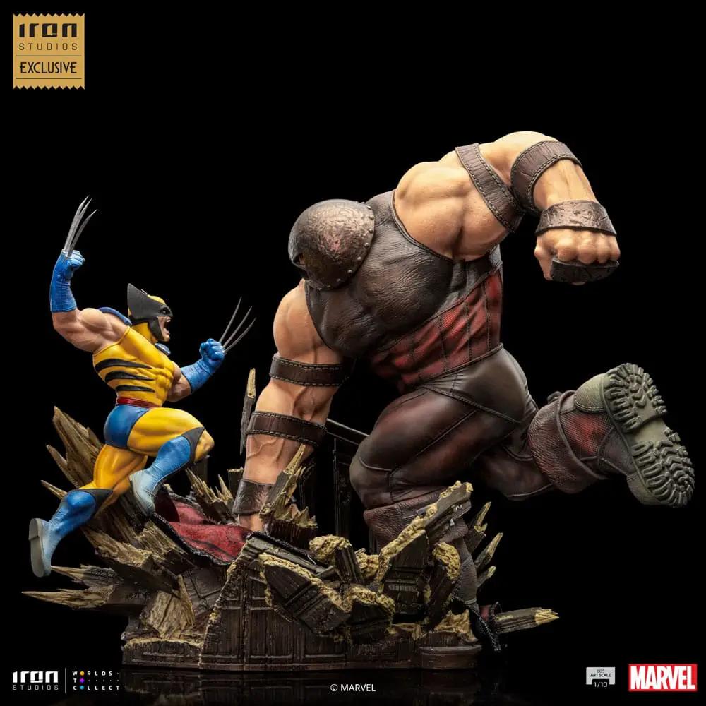 Figura de acción Marvel: Wolverine y Juggernaut enfrentados, IRON STUDIOS EU Exclusive 1/10 BDS Art Scale, 30 cm.
