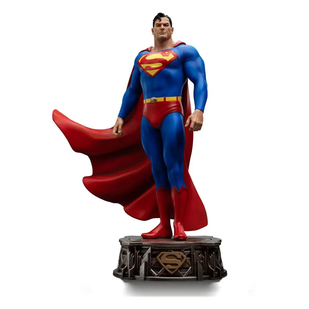 Superman DC Trinity Legacy 1/4 Scale Statue by IRON STUDIOS, blue suit with red cape.