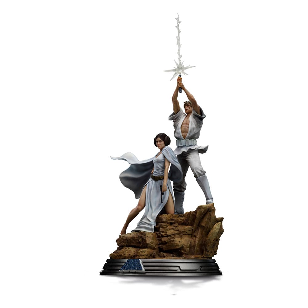 Star Wars Estatua 1/10 Deluxe Art Scale Luke and Leia 41 cm