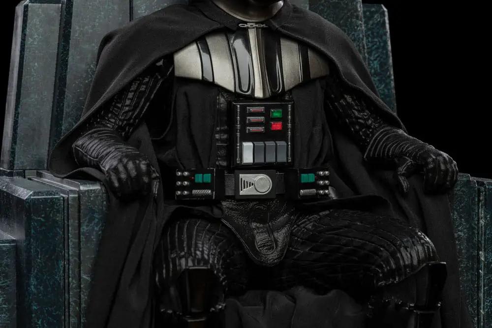 Darth Vader 1/10 Art Scale statue on throne by Iron Studios, black armor, 18 cm