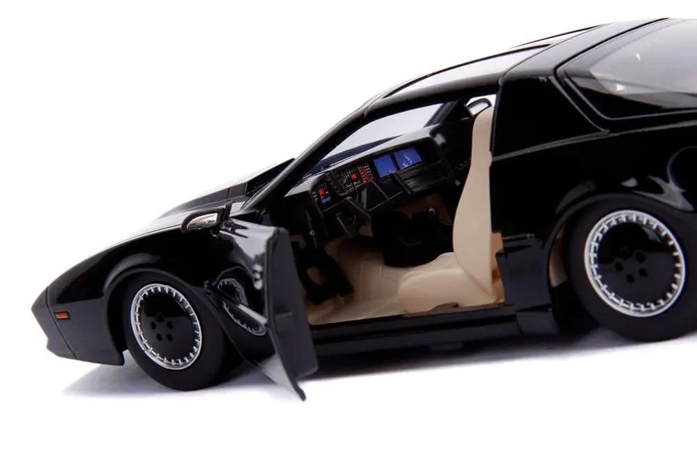 Knight Rider KITT Pontiac Firebird die-cast car 1:24, black exterior with tan interior, open door