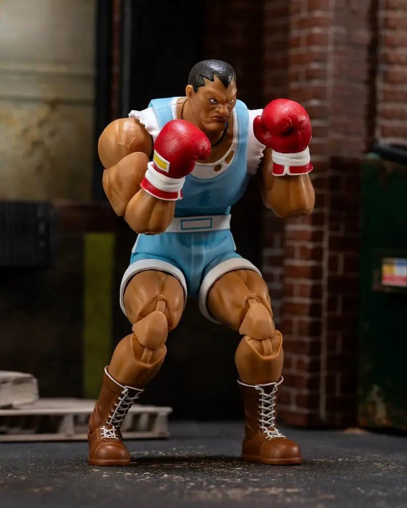 Figura Balrog 1/12 de Ultra Street Fighter II, Jada Toys, 17 cm, traje azul con guantes rojos
