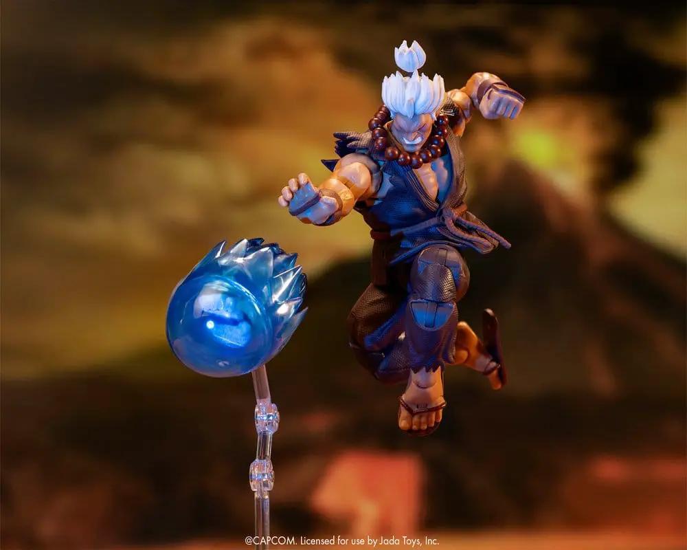 Akuma action figure, 1/12 scale (15 cm), by Jada Toys, with blue energy effect accessory