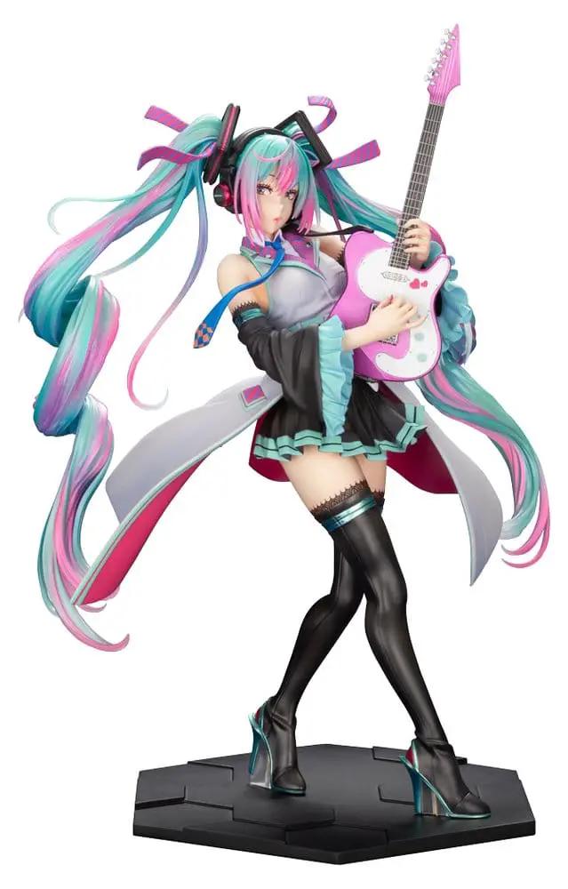 Kotobukiya Hatsune Miku Bishoujo Remix PVC figure, 1/7 scale, 25 cm, playing a pink guitar