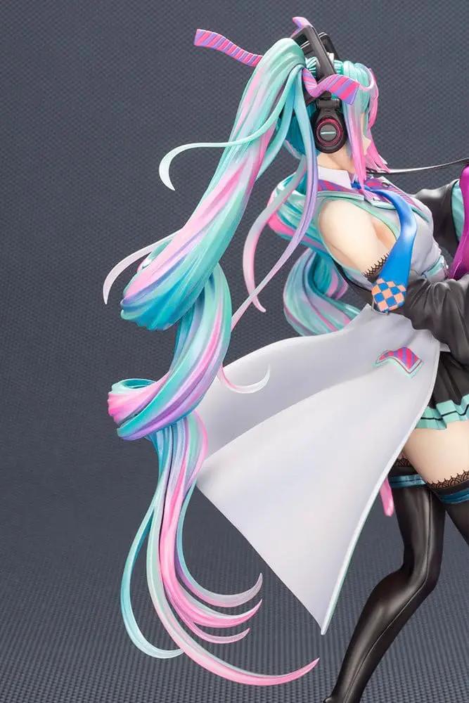 Kotobukiya Hatsune Miku PVC 1/7 Bishoujo Remix action figure, 25 cm tall, pastel teal-pink hair with flowing cape