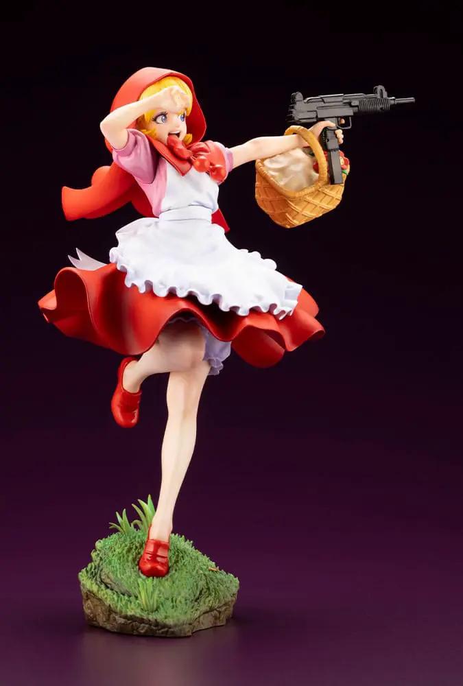 Kotobukiya Darkstalkers B.B. Hood Bishoujo PVC statue, 1/7 scale, red dress, white apron, pistol and basket