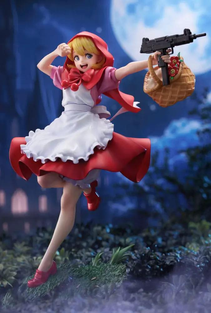Kotobukiya Darkstalkers Bishoujo PVC statue B.B. Hood, 1/7 scale; red hooded dress with white apron, pistol and basket