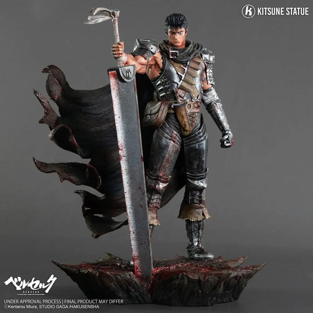 Berserk Estatua Guts 1/6, figura de 38 cm en armadura completa con capa y gran espada, Kitsune