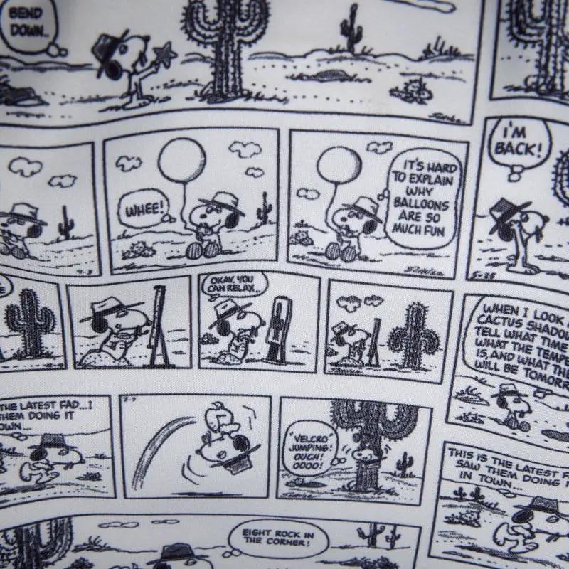 Backpack Peanuts by Loungefly Bandolera Spike Desert Cactus; black-and-white Snoopy comic panels.