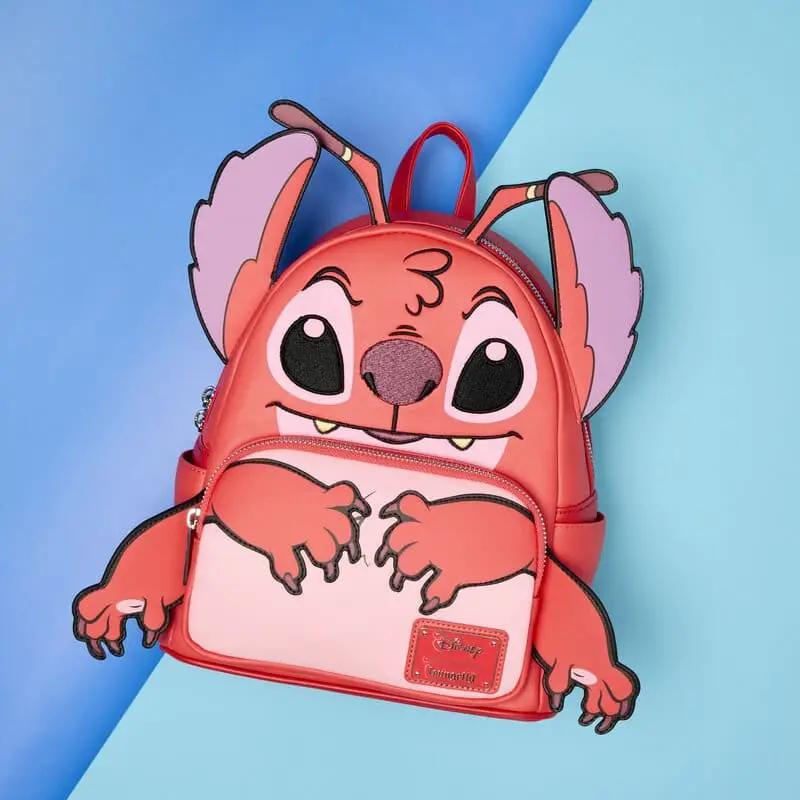Loungefly Lilo & Stitch micro backpack featuring Stitch design in red-orange with pink ears