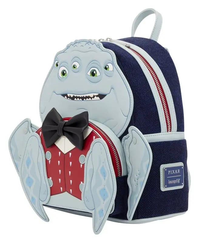 Backpack by Loungefly featuring Monsters, Inc. Waternoose mini with blue body, red vest and black bow tie