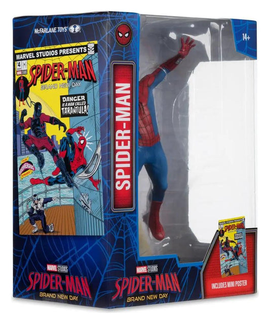 Spider-Man 1/6 statue in windowed box by MC Farlane Toys, Brand New Day, 24 cm includes mini poster
