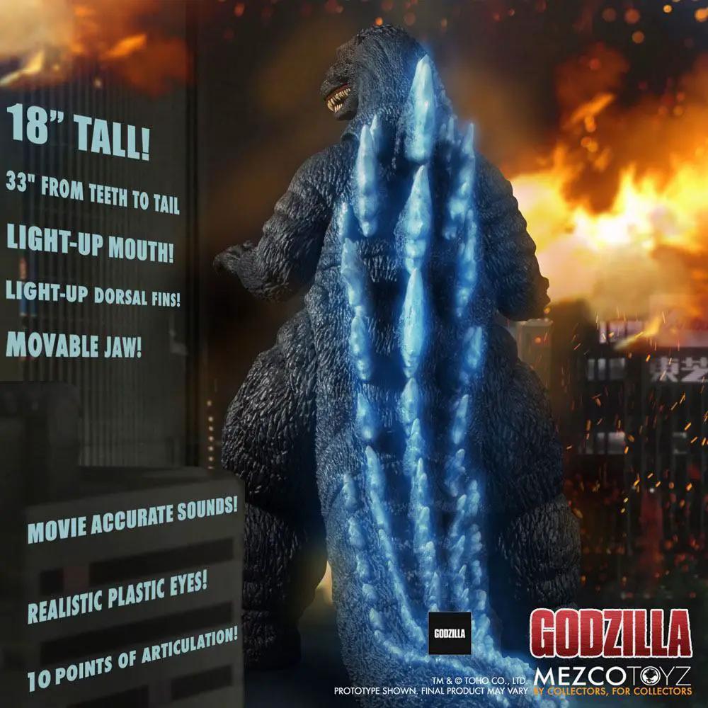 Figura de acción Godzilla 46 cm Ultimate con luz y sonido, dorsal azul brillante, de Kimera y Foley Shop