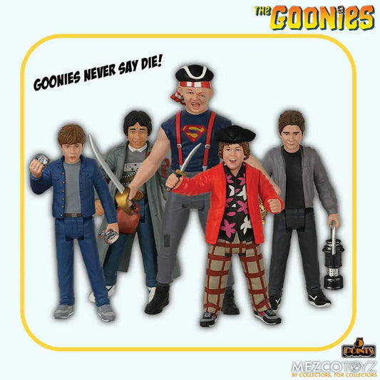 5 figuras de acción Los Goonies 5 Points, 9 cm, surtido, MEZCO TOYS